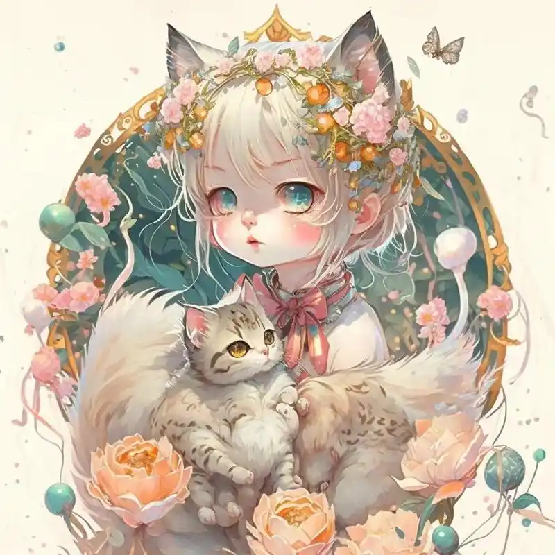 萌萌哒的小萝莉  猫咪拟人化.#图文伙伴计划 #可爱到爆炸17 - 抖音