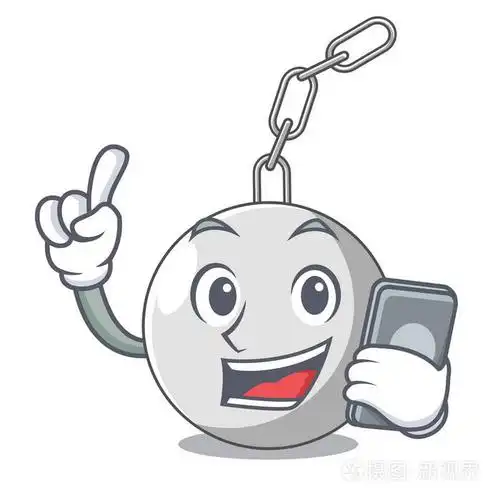 在墙上用手机砸碎碎球卡通矢量插图