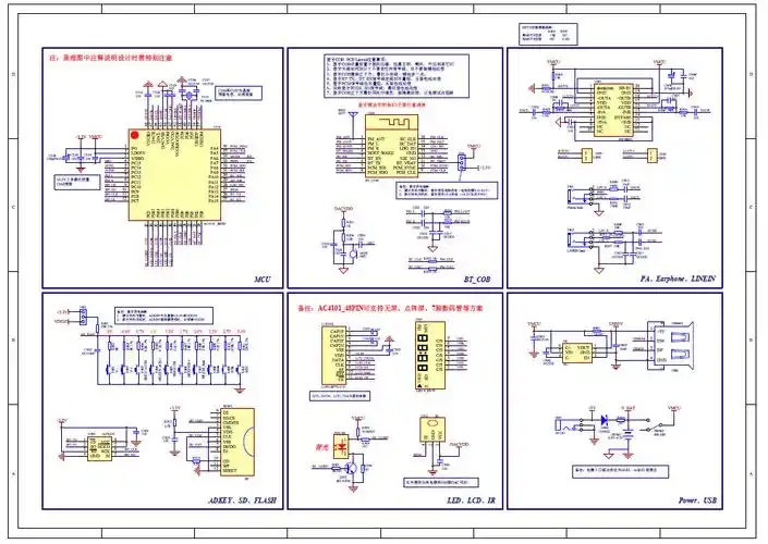 gc200系列usb host蓝牙音箱电路原理图