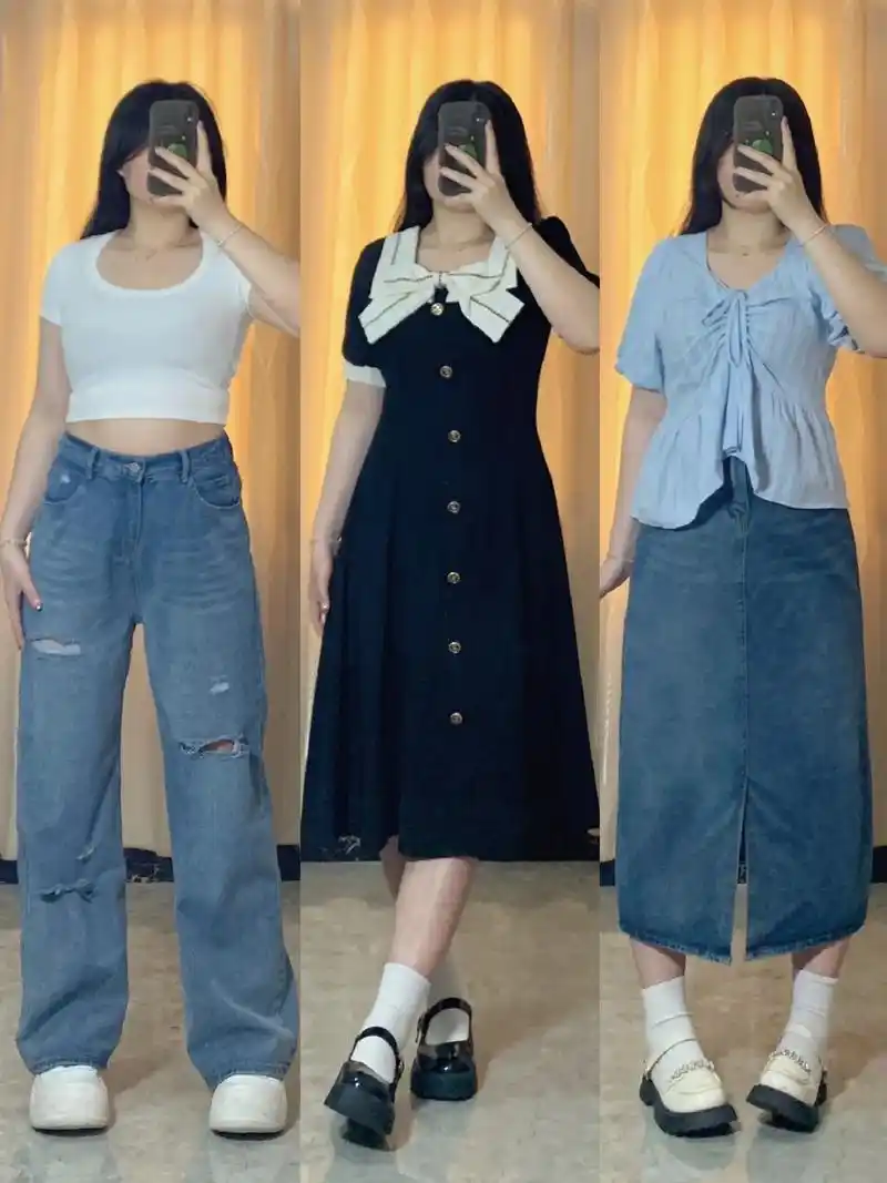 夏天就要来咯～#微胖穿搭 #微胖女生 #遮肉显瘦 #又到穿裙 - 抖音