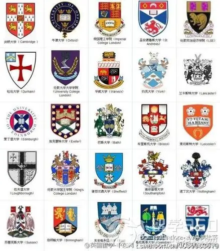 英国大学校徽 - 留学关键词 - 英国留学云