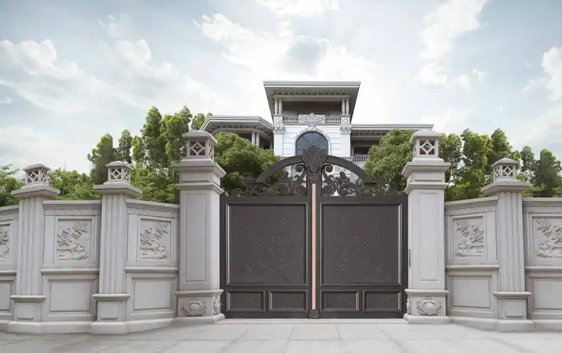 别墅庭院铝艺大门 铝合金大门 高档小区住宅铝合金 防盗铝大门