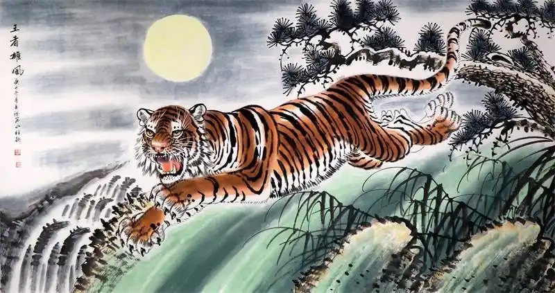 当代画虎名家陈春德:威武雄猛 气吞山河_老虎_动物_西南