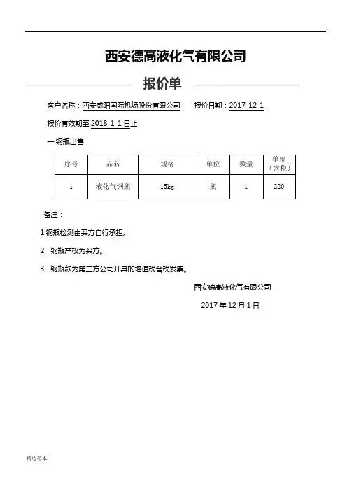 三方询价单模板 - 百度文库