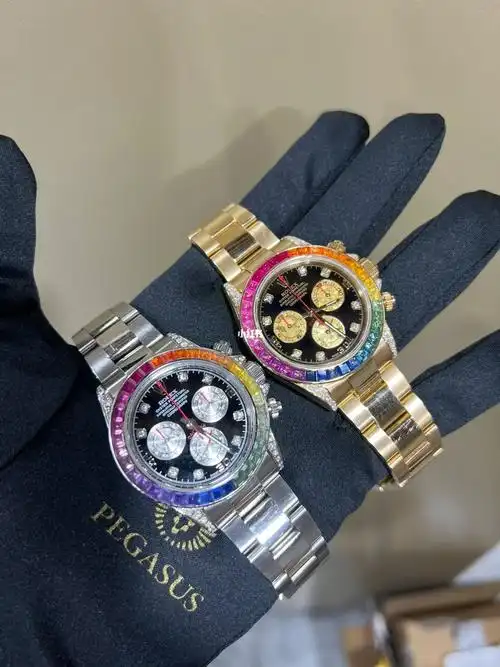 劳力士迪通拿后钻彩虹迪