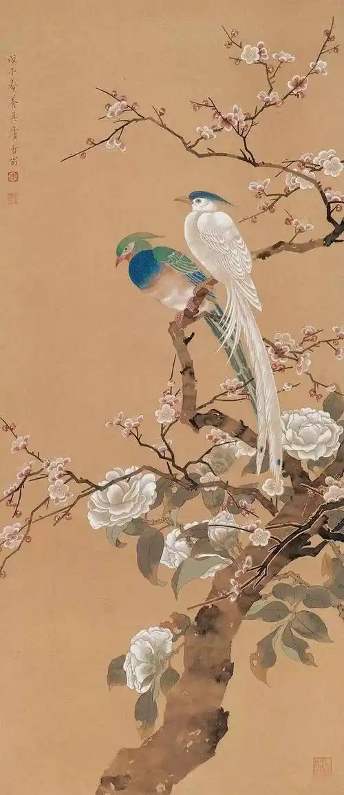 工笔花鸟画100幅 收藏欣赏_国画_合作_教程