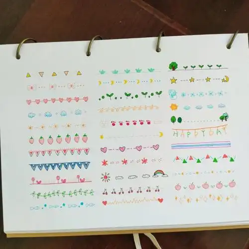 简笔画手帐花边素材