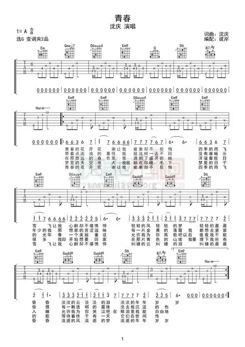 打印:青春吉他谱_沈庆_1.jpg