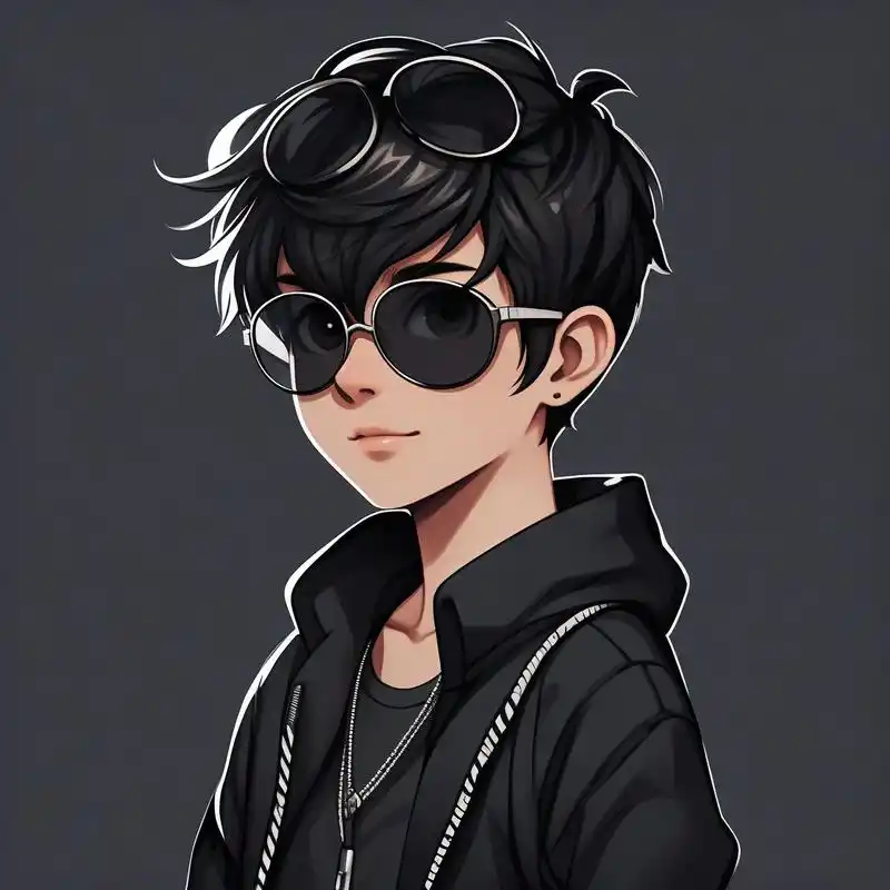 看看这个超酷的卡通男孩头像,戴上墨镜简直就是时尚小达人～你喜欢