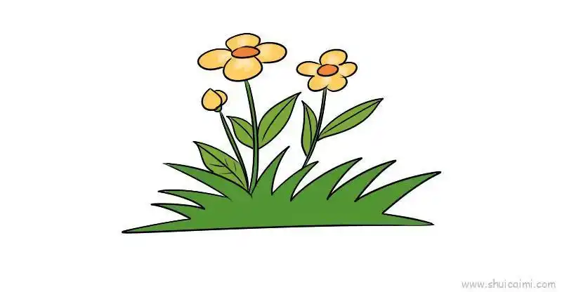 花草儿童画怎么画花草简笔画步骤漂亮的花丛简笔画简笔画的花丛4种