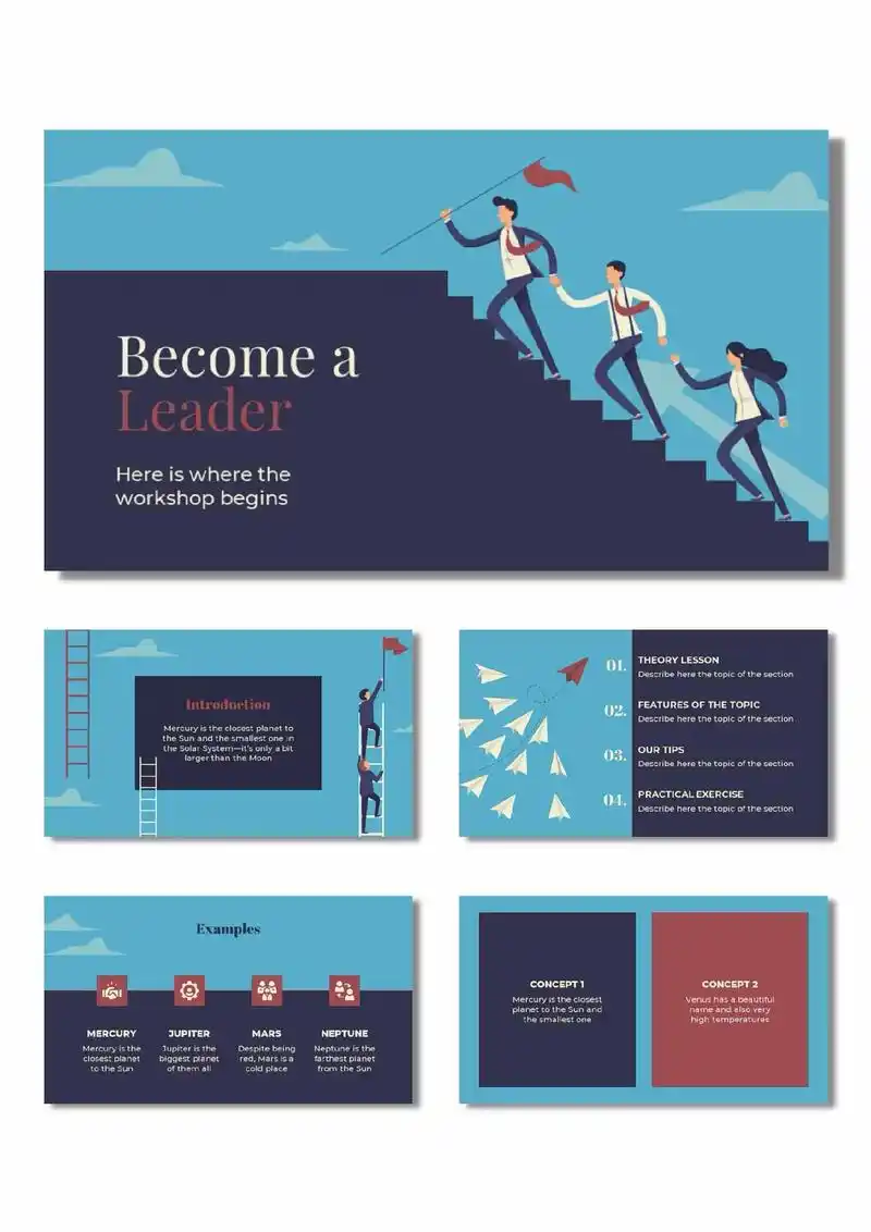 领导管理 商务插画 ppt模板分享.#领导 #管理 #商务管 - 抖音