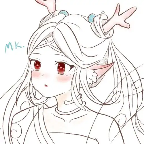 瑶遇见神鹿临摹