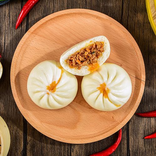 鲁老记速冻面点早餐半成品爆汁肉包子加热即食 爆汁红油牛肉包 300g 4