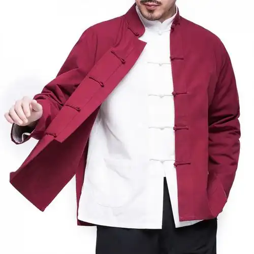 新品男生汉服中国风唐装男装春秋外套长袖上衣青年中老