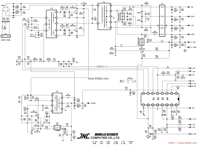 2003开关电源电路原理图