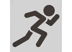 跑步标志小人