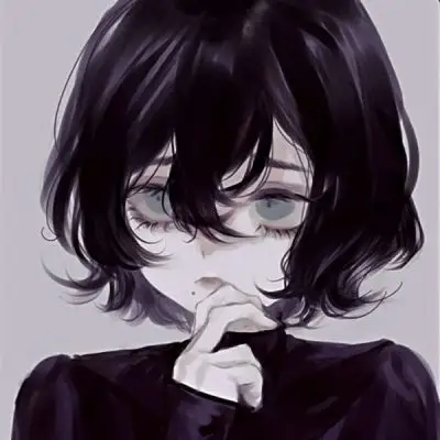 念七动漫女生丧系黑暗头像