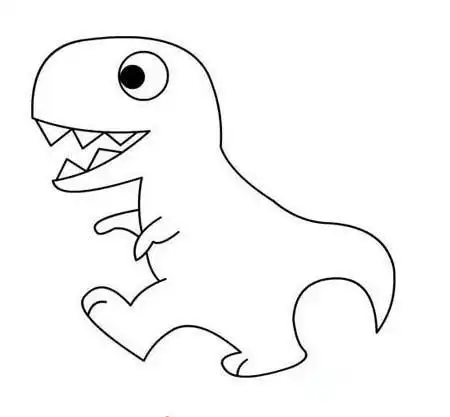 适合小朋友画的恐龙的简单画法