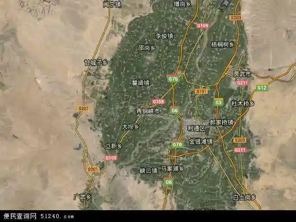 中国宁夏回族自治区吴忠市青铜峡市连湖农场地图(卫星地图)