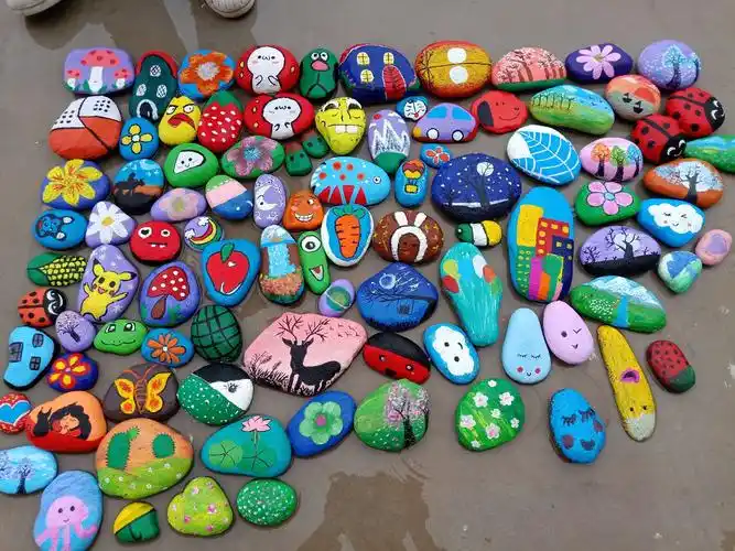 "小石头,大文章"和静县第九幼儿园教师石头画创新玩法活动美篇