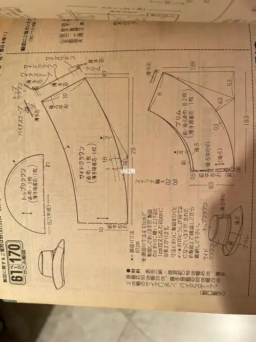 裁剪图  #裁剪图分享  #自制渔夫帽