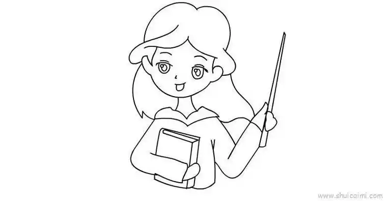 儿童画教师简单简笔画