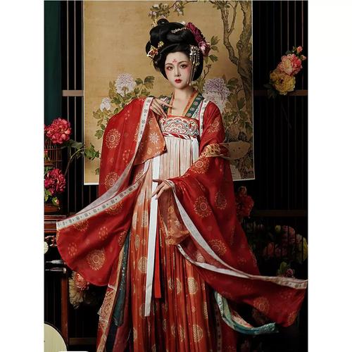 衫超火唐制褙子显瘦齐胸大袖刺绣汉服女春夏款盛唐公主原创复原款