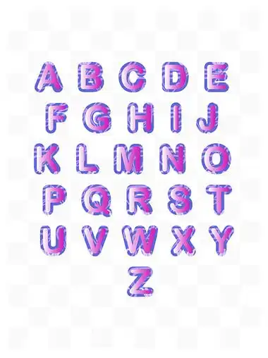 26个英文字母及数字设计 艺术字图片