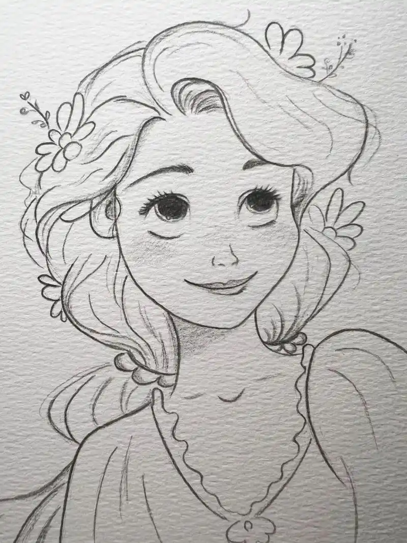 每日一画画|迪斯尼公主 临摹 #每日一画画# #手绘临摹# #迪斯尼公主