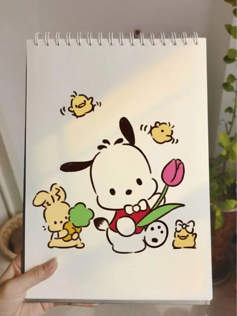 零基础手绘教程|三丽鸥|帕恰狗|绘画|手绘 96五一出游版手捧花花的