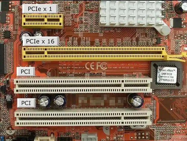 看看pciex16插槽长啥样,对照一下就知道了