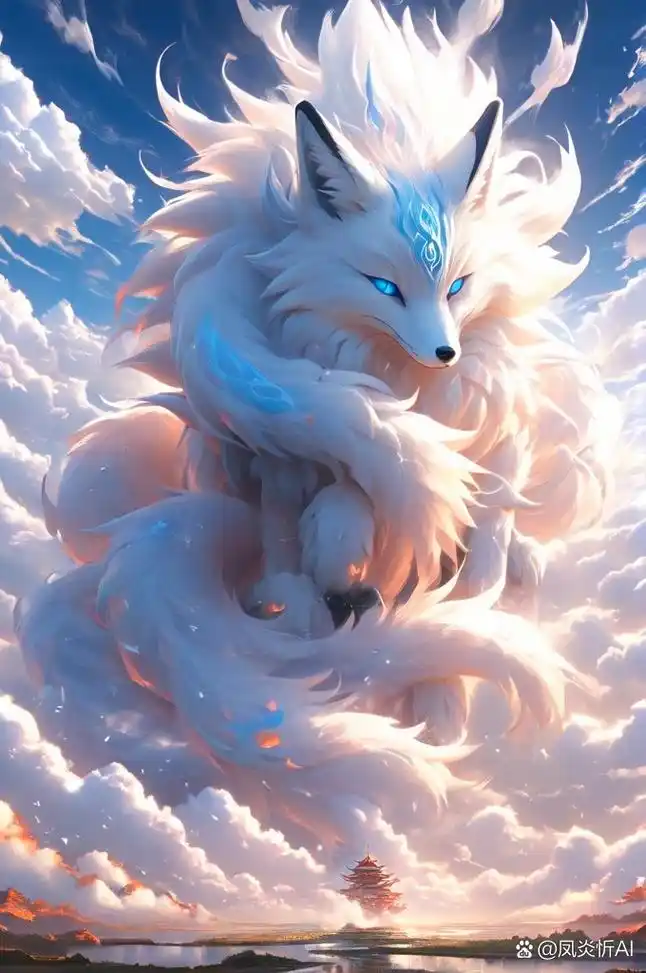 九尾狐的形象最基本的特点就是"九尾",传说太平则出为瑞也.