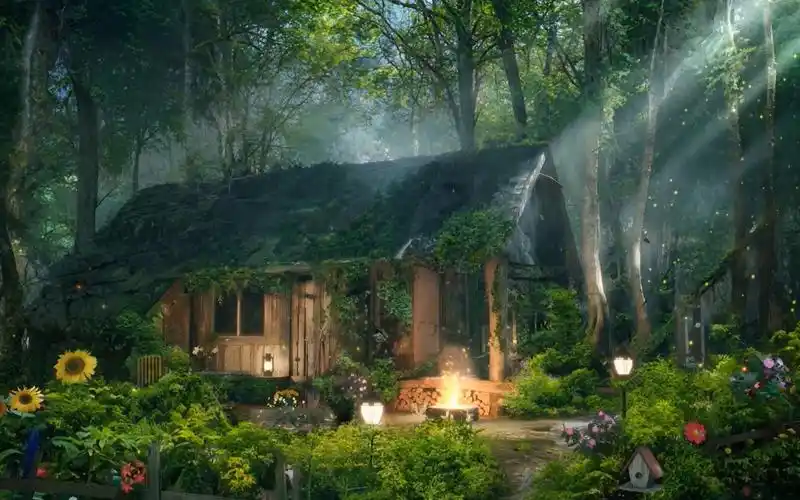 【白噪音】森林小屋|篝火声|大自然的声音|放松|治愈