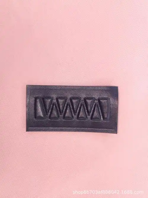 皮革服装辅料3d凹凸压花立体载片字母图案 裁片来料