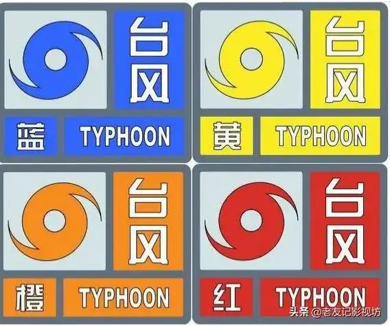 台风预警信号有几种