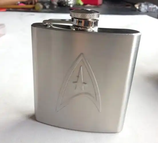 激光焊加厚不锈钢抗摔耐磨冲花冲压新款随身便携军用酒壶厂家直销