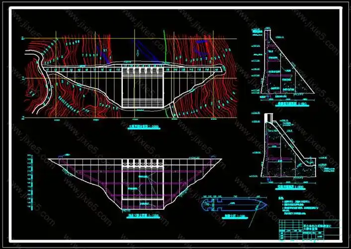 某水电站水利枢纽设计cad图纸