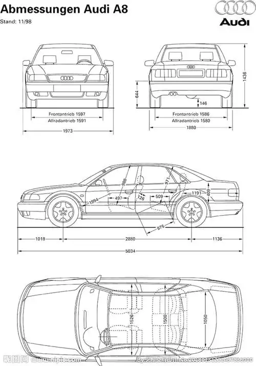 汽车三视图图片