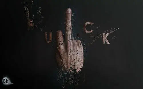 壁纸非主流fuck中指