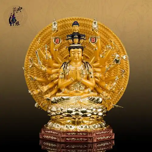 千手观音佛像千手眼观世音菩萨南海居家居家家家用摆件