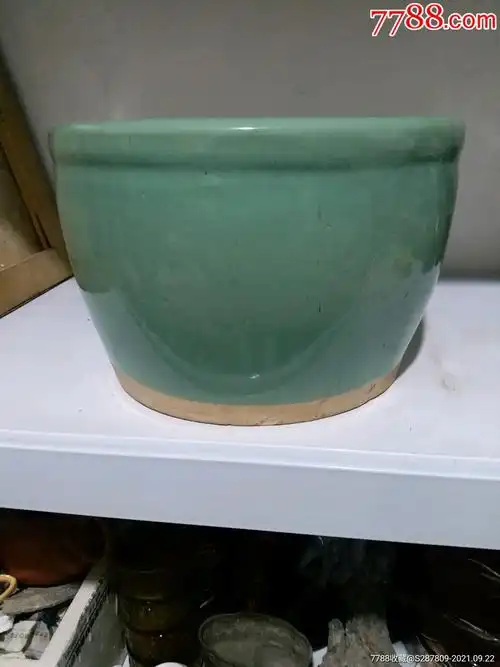 晚清民国宜钧绿秞卷缸