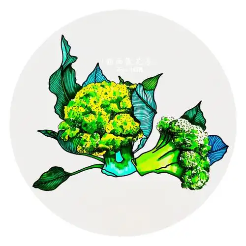 创意儿童画西兰花