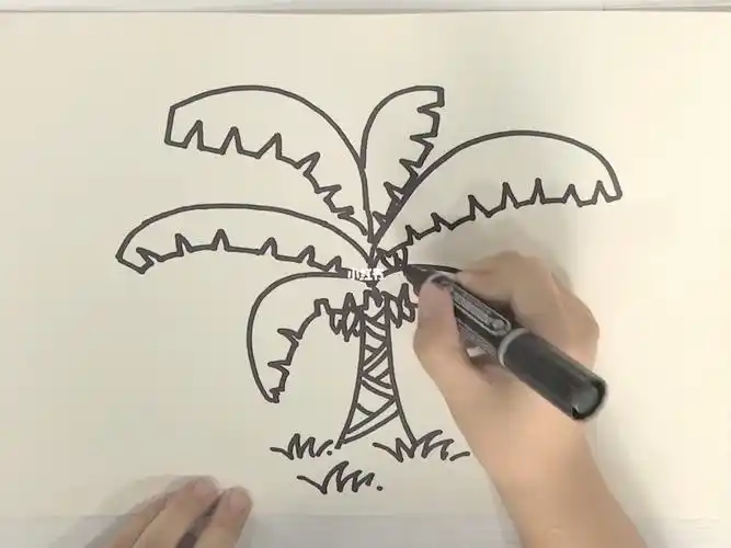 画时代美术简笔画画香蕉树