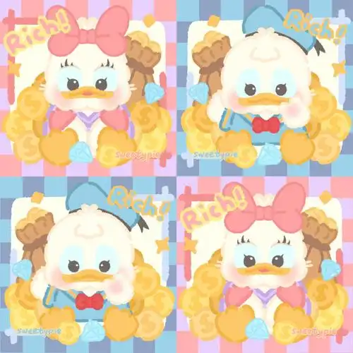 甜心派暴富唐老鸭黛丝情侣头像