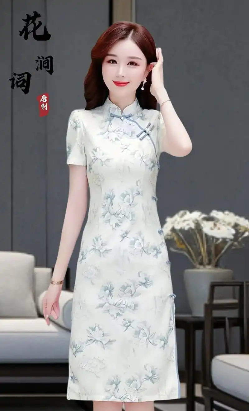 新中式改良版旗袍连衣裙
