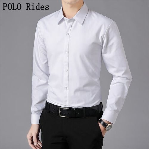 座驾春秋季高级感深灰色衬衫男士长袖商务休闲衬衣男人修身免烫白衬衫