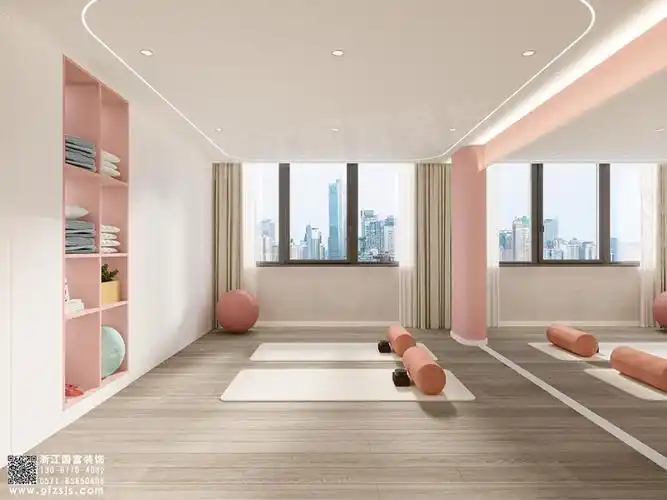 嘉兴桐乡市普拉提瑜伽馆装修设计案例效果图浙江国富装饰