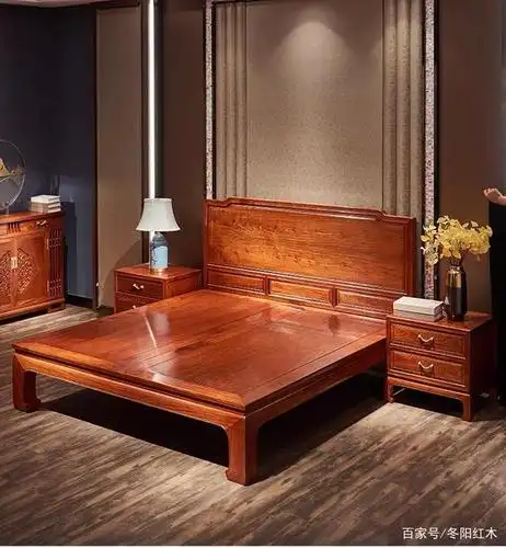 缅甸花梨明式素面大床