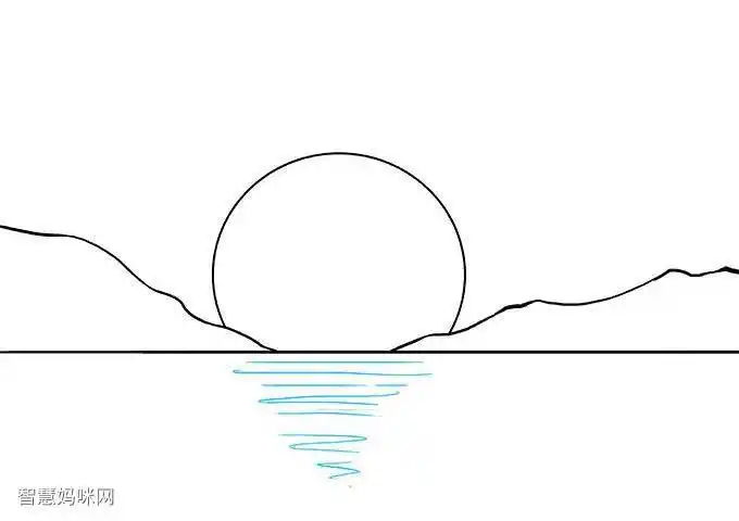 美丽的晚霞上色简笔画要怎么画儿童才艺 简笔画 风景简笔画我原本不知