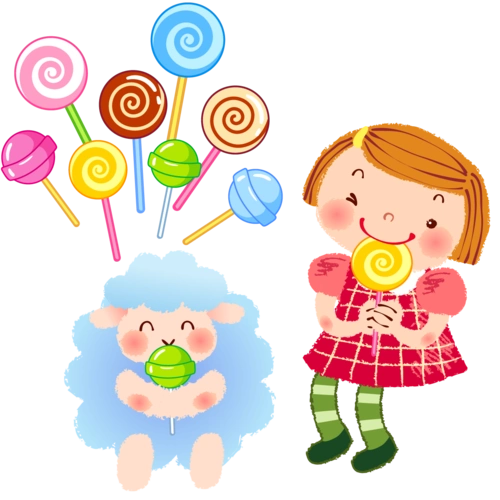 吃糖卡通图片大全